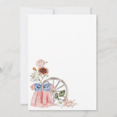 Wild West Little Cowgirl Eerste Rodeo 1e Verjaarda Kaart (Achterkant)