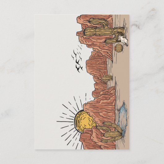 Wild West Luier Raffle Behuizing Kaart (Achterkant)