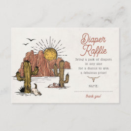 Wild West Luier Raffle Behuizing Kaart