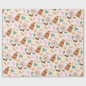 Wild West met Cacti Pattern Kids Verjaardagsfeest Cadeaupapier (Vlak)