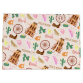 Wild West met Cacti Pattern Kids Verjaardagsfeest Groot Cadeauzakje (Achterkant)