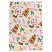Wild West met Cacti Pattern Kids Verjaardagsfeest Medium Cadeauzakje (Achterkant)