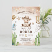 Wild West: mijn eerste Rodeo Cowboy verjaardag Kaart (Staand voorkant)