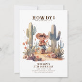 Wild West Moderne Cowboy Verjaardag Kaart (Voorkant)