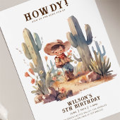 Wild West Moderne Cowboy Verjaardag Kaart