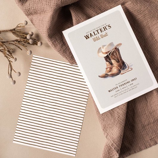 Wild West Moderne Cowboy Verjaardag Kaart