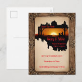 Wild West Novelty bruiloft uitnodiging (Voorkant / Achterkant)