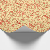 Wild West Old Cowboy Pattern Rustic Western Cadeaupapier (Hoek)