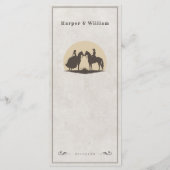 Wild west paardenrug cowboy bruiloft menu (Achterkant)