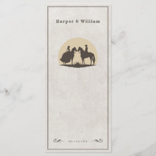 Wild west paardenrug cowboy bruiloft menu