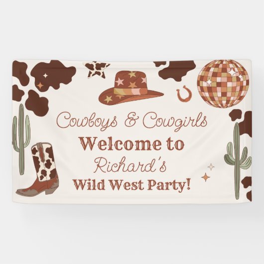 Wild west party Boy rodeo verjaardagsfeestje Welko Spandoek (Horizontaal)