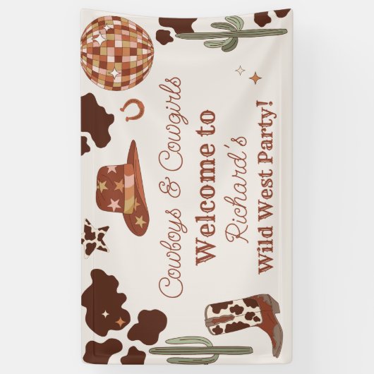 Wild west party Boy rodeo verjaardagsfeestje Welko Spandoek (Verticaal)