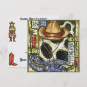 Wild West Party - SRF Kaart (Voorkant / Achterkant)