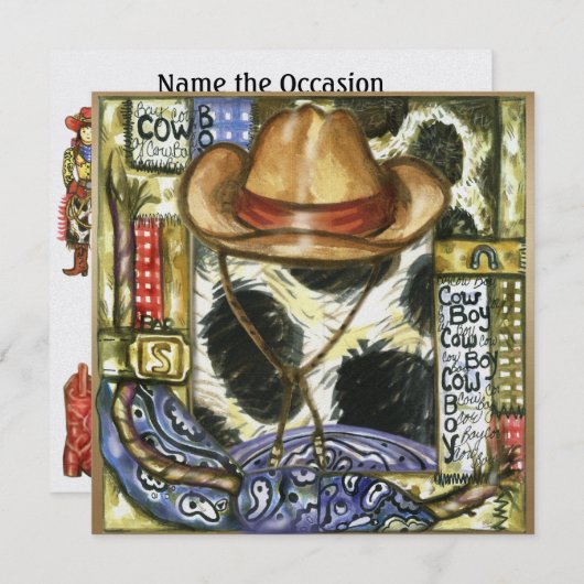 Wild West Party - SRF Kaart (Voorkant / Achterkant)