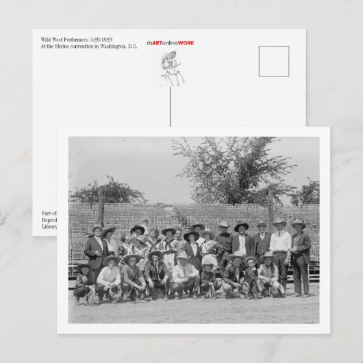 Wild West Performance, 29-05-1923 Briefkaart (Voorkant / Achterkant)