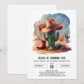 Wild West Petten Cowboy Verjaardag Kaart (Voorkant / Achterkant)