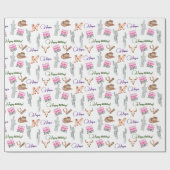 Wild West Pink Western paardenthema Cadeaupapier (Vlak)