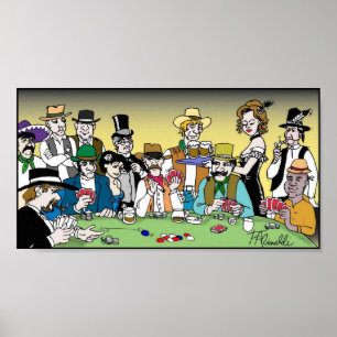Wild West Poker Game Poster