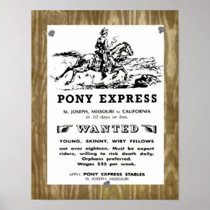 Wild West Pony Express Riders Poster