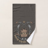 Wild West Revolver Hoefijzer Western Cowboy Saloon Bad Handdoek (Handdoek)