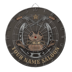 Wild West Revolver Hoefijzer Western Cowboy Saloon Dartbord