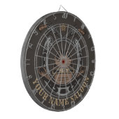 Wild West Revolver Hoefijzer Western Cowboy Saloon Dartbord (Voorkant Links)