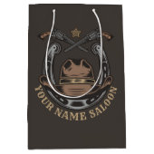 Wild West Revolver Hoefijzer Western Cowboy Saloon Medium Cadeauzakje (Voorkant)