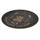 Wild West Revolver Hoefijzer Western Cowboy Saloon Snijplank (Hoek)