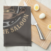 Wild West Revolver Hoefijzer Western Cowboy Saloon Theedoek (Quarter Fold)