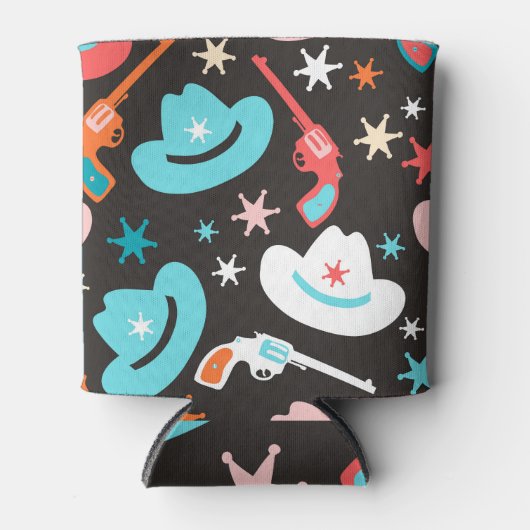 Wild West, Revolvers Cowboypatroon. Blikjeskoeler (Voorkant)