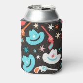 Wild West, Revolvers Cowboypatroon. Blikjeskoeler (Blikje Achterkant)