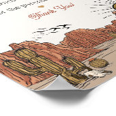 Wild West Rodeo advies voor baby shower teken Poster (Hoek)