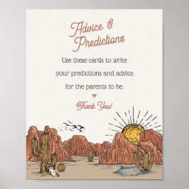 Wild West Rodeo advies voor baby shower teken Poster