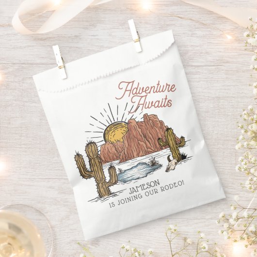 Wild West Rodeo-Baby shower Bedankzakje (Geknipt)