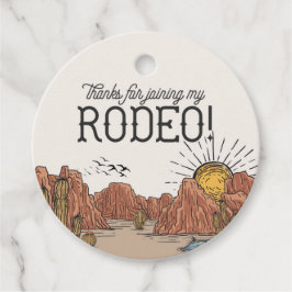 Wild West Rodeo Baby shower Circle Favor Tag Bedankjes Labels
