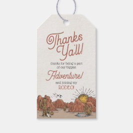 Wild West Rodeo Baby shower Favor Tag Cadeaulabel