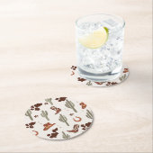 Wild West Rodeo Cowboy Cactus verjaardagsfeestje Ronde Kartonnen Onderzetter (Insitu)