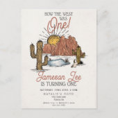 Wild West Rodeo cowboy eerste verjaardagsfeestje Briefkaart (Voorkant)