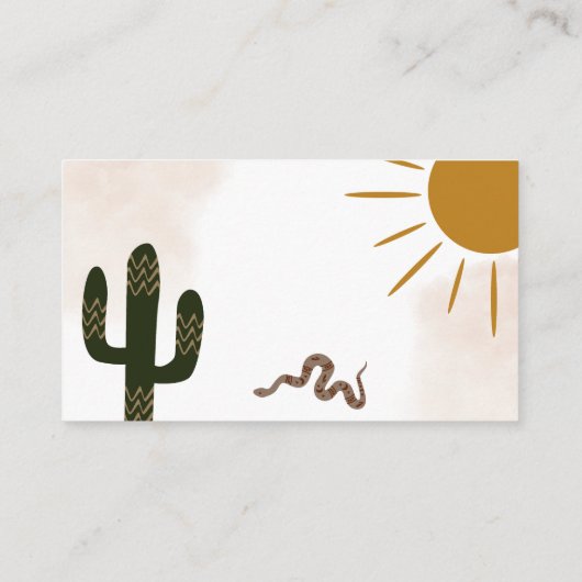 Wild West rodeo cowboy Informatiekaartje (Achterkant)