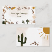 Wild West rodeo cowboy Informatiekaartje (Voorkant / Achterkant)