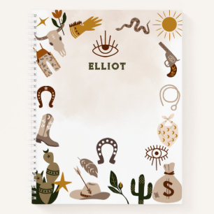 Wild west rodeo cowboy notitieboek