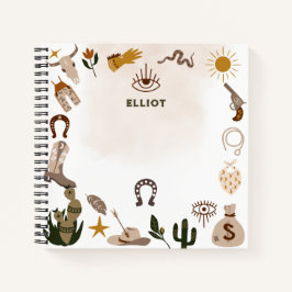 Wild west rodeo cowboy notitieboek