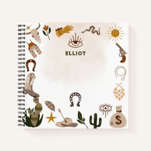 Wild west rodeo cowboy notitieboek