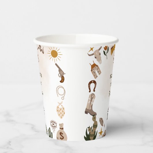 Wild West rodeo cowboy Papieren Bekers (Links)