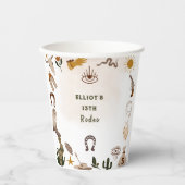 Wild West rodeo cowboy Papieren Bekers (Voorkant)