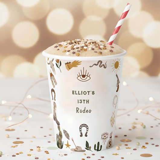 Wild West rodeo cowboy Papieren Bekers