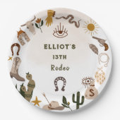 Wild West rodeo cowboy Papieren Bordje (Voorkant)