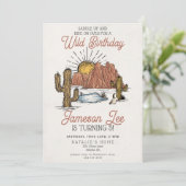 Wild West Rodeo cowboy verjaardagsfeestje Kaart (Staand voorkant)