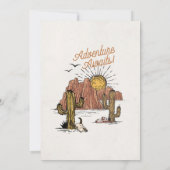 Wild West Rodeo cowboy verjaardagsfeestje Kaart (Achterkant)