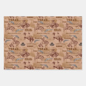 Wild West Rodeo Cowboys Broncos Six Shooters Inpakpapier Vel (Voorkant)